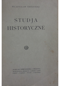 Studja Historyczne ,1925 r.