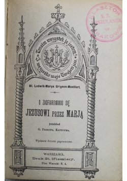 O zaofiarowaniu się Jezusowi przez Marją 1893 r.