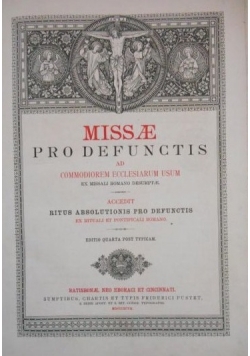 Missae pro defunctis ad commodiorem ecclesiarum usum, 1908r