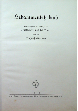 Hebammenlehrbuch 1943 r.