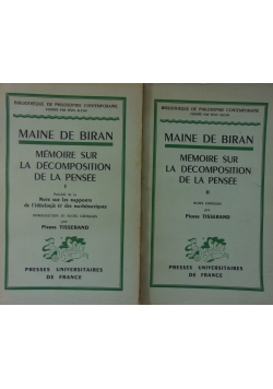 Memoir sur la decomposition de la pense