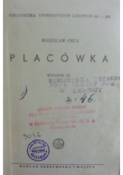 Placówka powieść, 1939r.