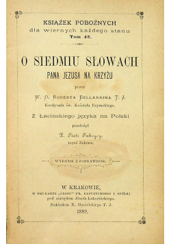 O siedmiu Słowach 1889 r