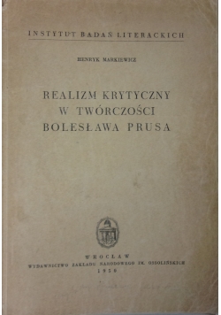 Realizm krytyczny w twórczości Bolesława Prusa, 1950 r.