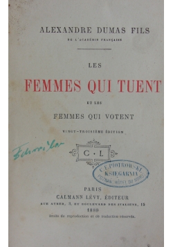 Femmes Qui Tuent, 1880r.