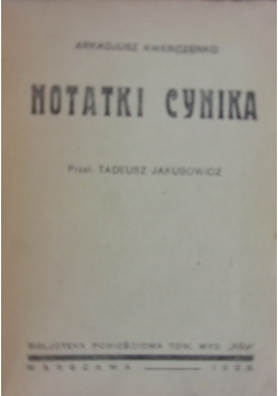 Notatki cynika, 1928 r.