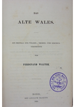 Das Alte Wales, 1859 r.