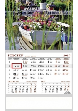 Kalendarz 2019 Jednodzielny Łódka