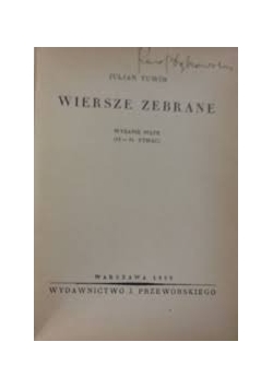 Wiersze Zebrane ,1939 r.