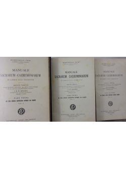 Manuale Sacrarum Caeremoniarum ,Tom I do III,1915 r.