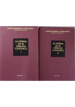 La Norma en el Derecho Canonico, tom I i II