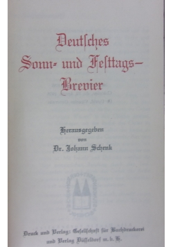 Deutsches Sonn und Festtags -Brenier,1938r.