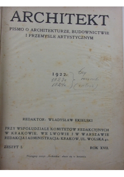 Architekt 17 numerów, ok 1924 r.