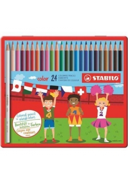 Kredki Color 24 kolory pud. metalowe STABILO