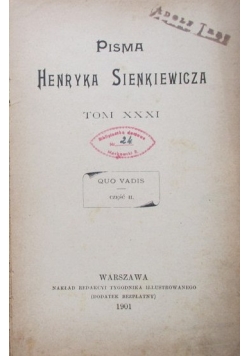 Pisma, tom XXXI, 1901 r.
