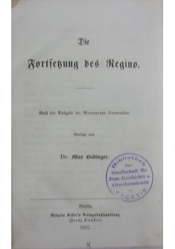 Die Forderung des Regino, 1875 r.