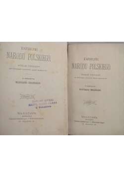 Dzieje Narodu Polskiego, cz 3 i 4, 1898r