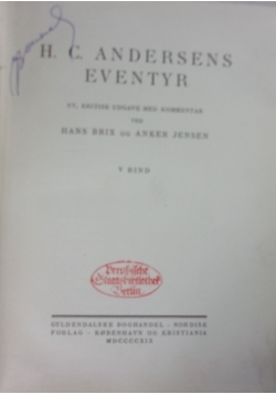 H.C. Andersens Eventyr. Band V, 1919 r.