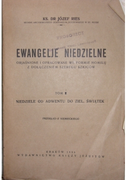 Ewangelje niedzielne,  1936 r.