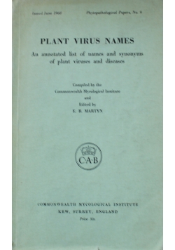 Plant Virus Names