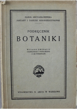 Podręcznik botaniki 1930 r.
