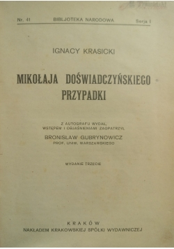 Mikołaja Doświadczyńskiego Przypadki, 1929 r.