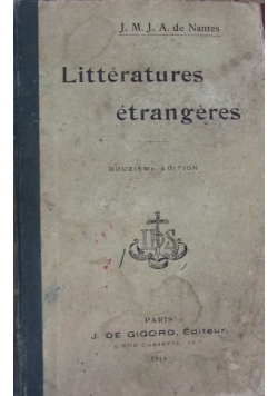 Litteratures etrangeres, 1919 r.