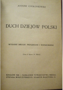 Duch dziejów Polski 1918 r. r.
