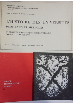 L'Histoire des Universites