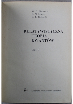 Relatywistyczna teoria kwantów cz 1