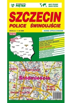 Szczecin, Police, Świnoujście 1:22 500 plan miasta