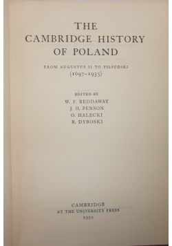 The Cambridge history of Poland 1697-1935