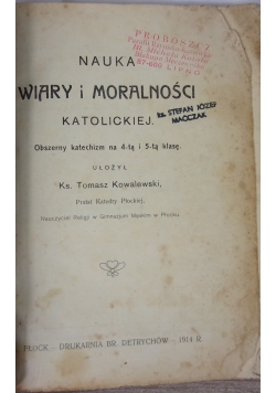 Nauka Wiary i Moralności ,1914r.