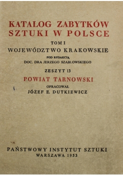 Katalog zabytków sztuki w Polsce Tom 1 Zeszyt 13