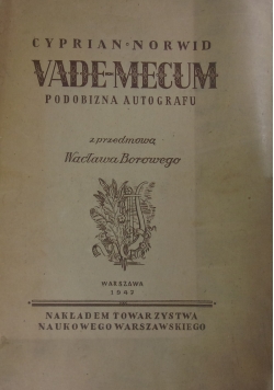 Vademecum podobizna autografu, 1947 r.