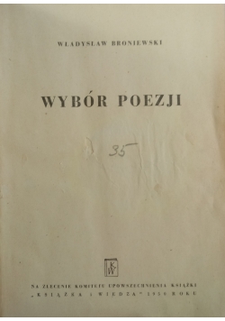 Wybór poezji, 1950 r.