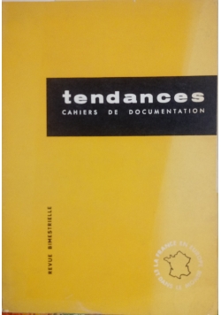 Tendances. Cahiers de Documentation