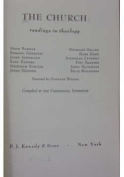 The Church readings in theology
