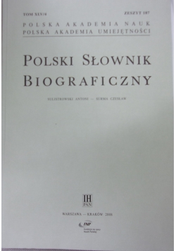 Polski słownik biograficzny, zeszyt 187