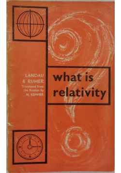 What is relativity