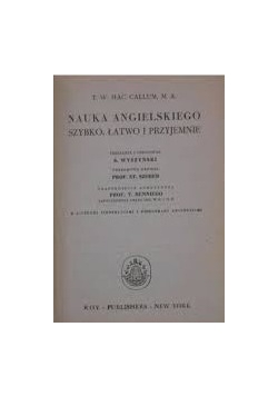 Nauka angielskiego szybko, łatwo i przyjemnie, 1937 r.