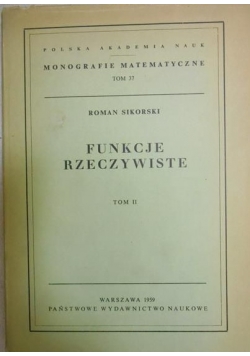 Funkcje Rzeczywiste Tom II