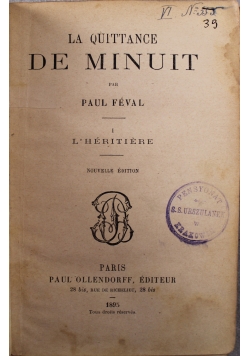 La Quittance de minuit 1895 r