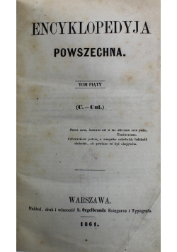 Encyklopedyja powszechna Tom V 1861 r.