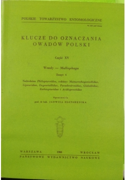Klucze do oznaczania owadów Polski zeszyt 6 część XV