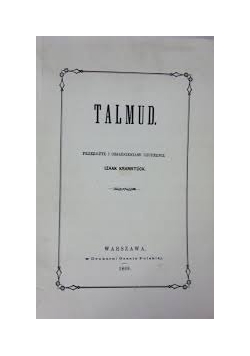 Talmud, reprint z 1869 r.