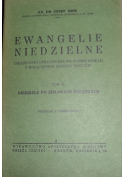 Ewangelie niedzielne,tom II,  1936 r.