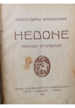 Hedone akordy zmysłowe,1922 r.