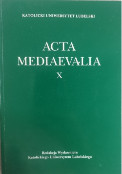 Acta Mediaevalia X