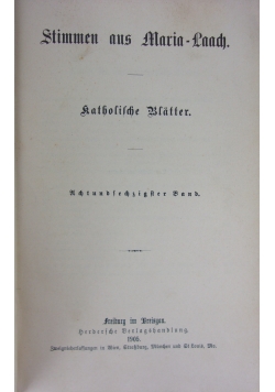 Stimmen aus Maria-Laach, 1905r.